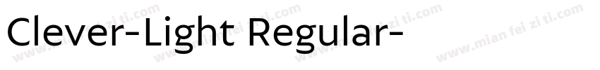 Clever-Light Regular字体转换